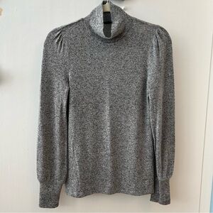 J. Crew gray ruched shoulder sweater
